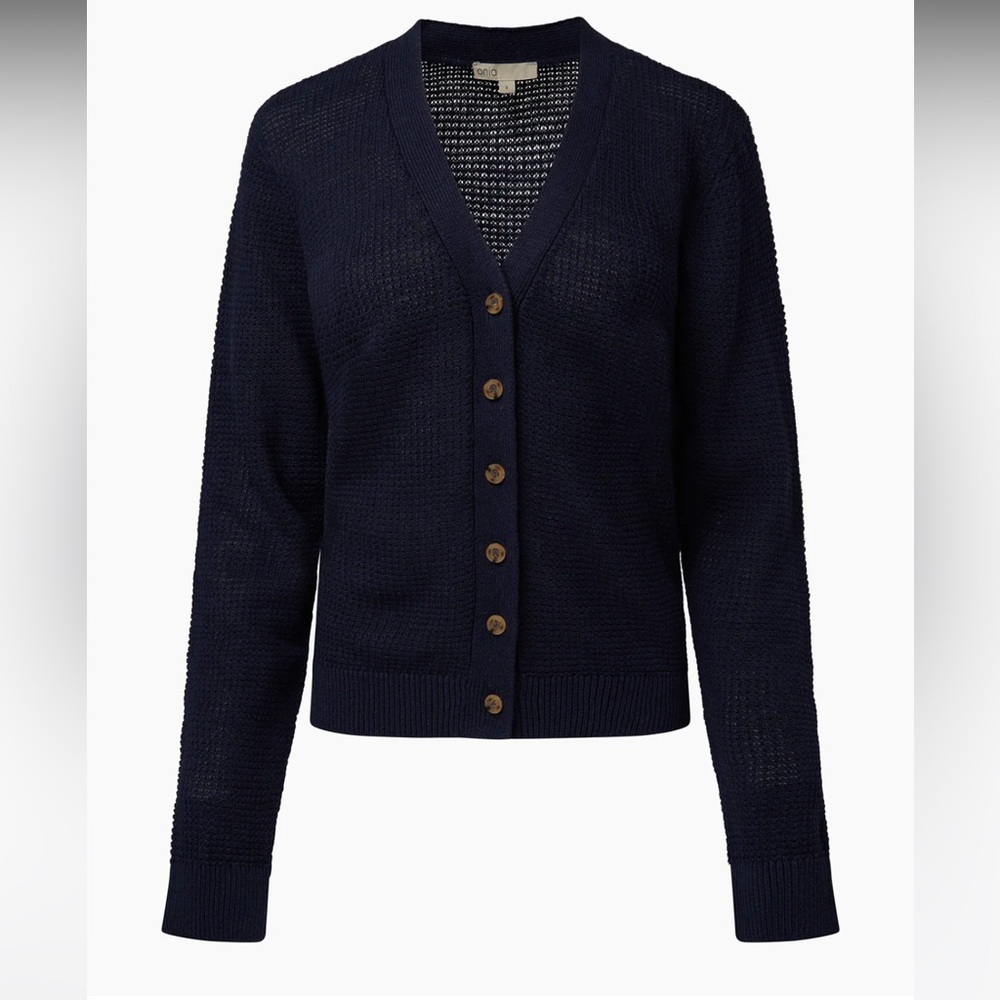 Onia Linen Knit Cardigan | Deep Navy